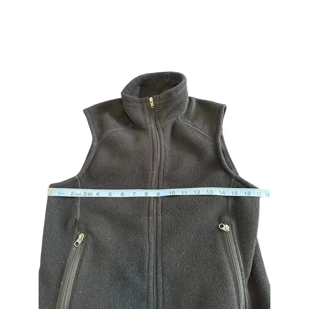 Patagonia Black Gorpcore High Neck Synchilla Fleece Zip Up‎ Vest Size Medium